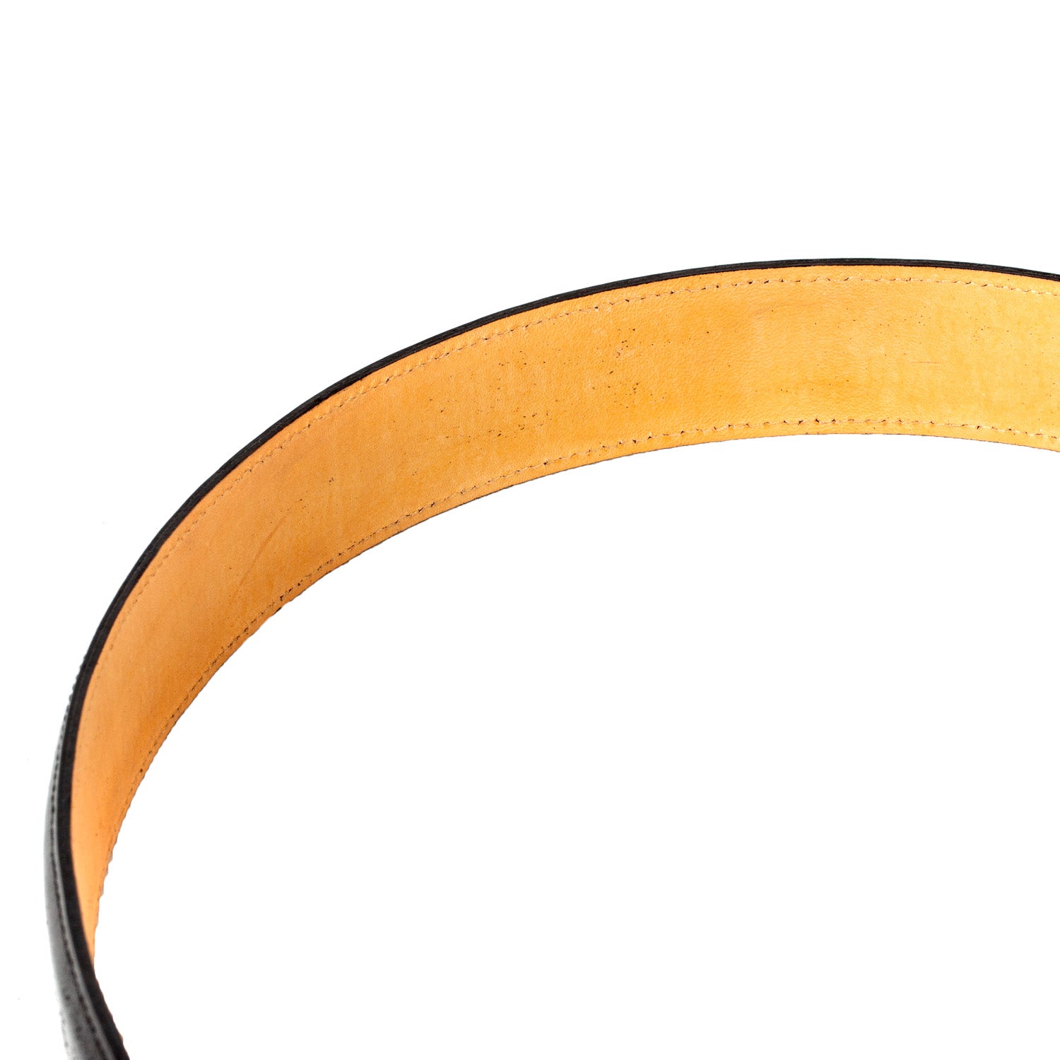 Belt made of Black Calfskin - purely handmade